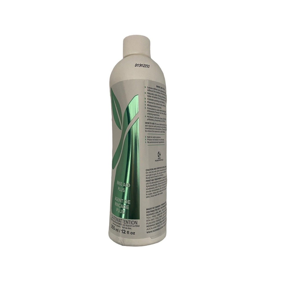 Norwex RINSE AID PLUS 12 oz Dishwasher Rinse Agent - Picture 2 of 4